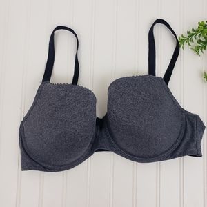 Torrid Lightly Lined T Shirt Bra Smooth Back Navy Blue size 40D 360° Stretch